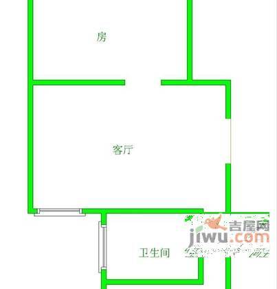 柳博小区1室1厅1卫48㎡户型图