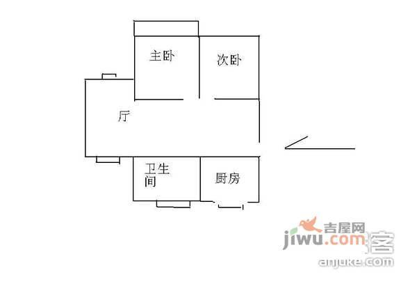 柳博小区2室2厅1卫户型图