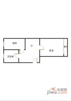 伟莱家园1室1厅1卫58㎡户型图