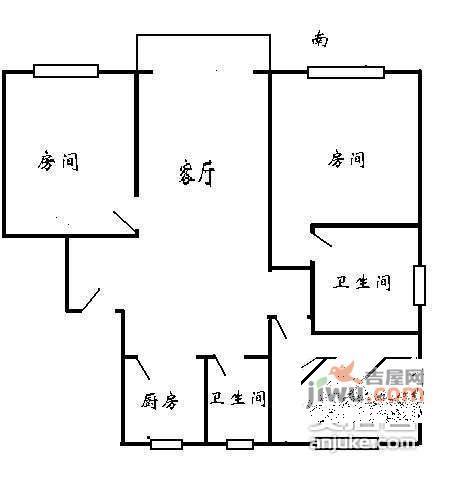 华高苑3室2厅2卫146㎡户型图