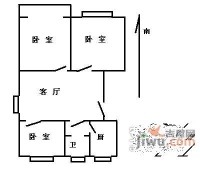 莱阳北小区3室1厅1卫69㎡户型图