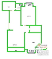 金桥一方雅苑2室2厅1卫97㎡户型图