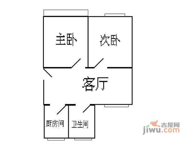 金鹏苑2室1厅1卫79㎡户型图