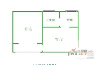 邮电小区1室1厅1卫54㎡户型图
