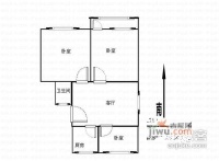 双桥小区3室1厅1卫92㎡户型图