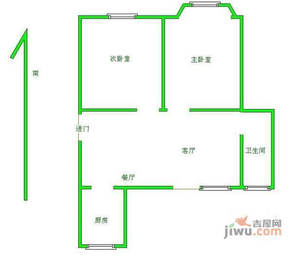 双桥小区2室1厅1卫144㎡户型图