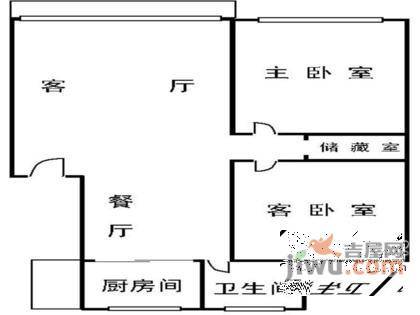 华高一村2室2厅1卫户型图