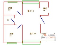 金桥新城2室2厅1卫109㎡户型图