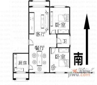 金泽苑2室2厅1卫124㎡户型图