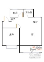 高行馨苑1室1厅1卫57㎡户型图