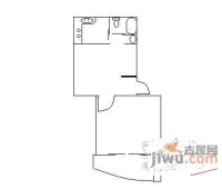 上炼一村1室1厅1卫51㎡户型图