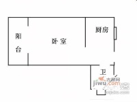 上炼一村1室0厅1卫40㎡户型图