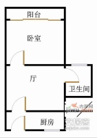海苑二村1室1厅1卫户型图