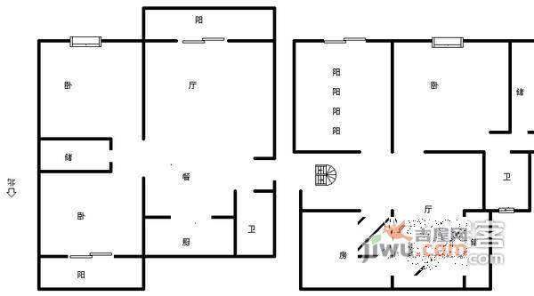 森林湾家园4室2厅2卫177㎡户型图