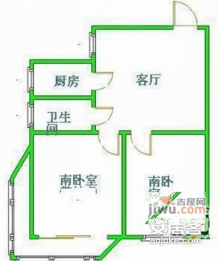 雅华公寓2室1厅1卫70㎡户型图