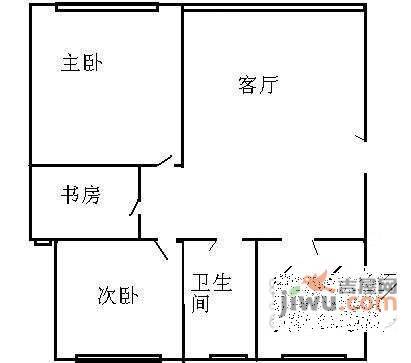 绿地泾南公寓3室2厅1卫136㎡户型图