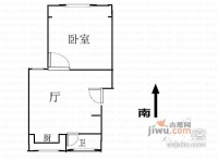 张杨南苑1室1厅1卫53㎡户型图