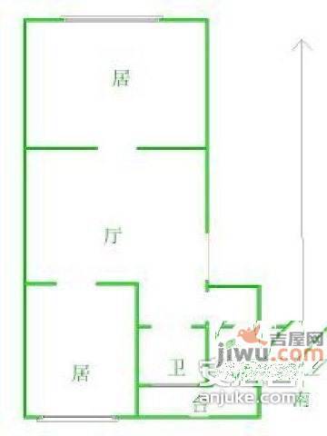 泾华新村2室1厅1卫68㎡户型图