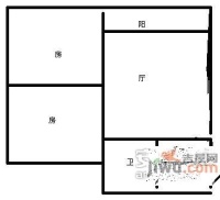 盛逸公寓2室2厅1卫103㎡户型图