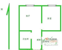 兰花小区1室1厅1卫48㎡户型图