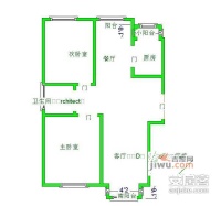 当代清水园2室2厅2卫120㎡户型图