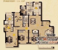 仁恒河滨城4室2厅2卫285㎡户型图