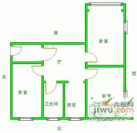 申竹大楼3室1厅1卫户型图
