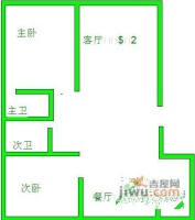 滨江茗园2室2厅2卫户型图