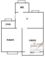 平保小区2室1厅1卫60㎡户型图