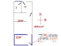 彭浦家园1室1厅1卫56㎡户型图