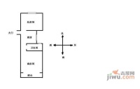 临汾小区2室0厅1卫62㎡户型图