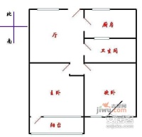 三泉安居苑2室2厅1卫79㎡户型图