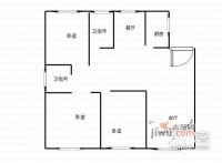 永泉公寓3室2厅2卫135㎡户型图