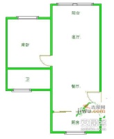 新德公寓1室1厅1卫51㎡户型图