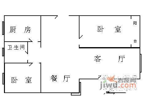 亿润苑2室2厅1卫户型图