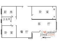 亿润苑2室2厅1卫户型图