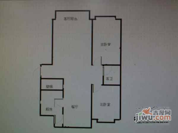 和田公寓2室2厅1卫96㎡户型图