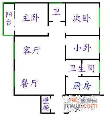 和福花苑3室2厅2卫141㎡户型图