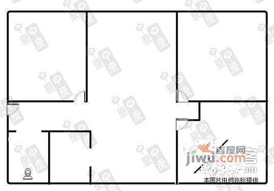 幸福公寓3室1厅1卫83㎡户型图