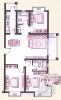 绿洲雅宾利花园3室2厅2卫196㎡户型图