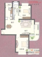 大上海紫禁城1室2厅1卫76㎡户型图