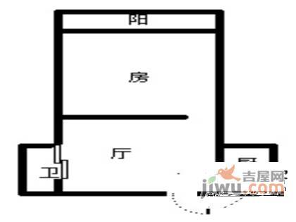 洛川中路1100弄小区1室1厅1卫户型图