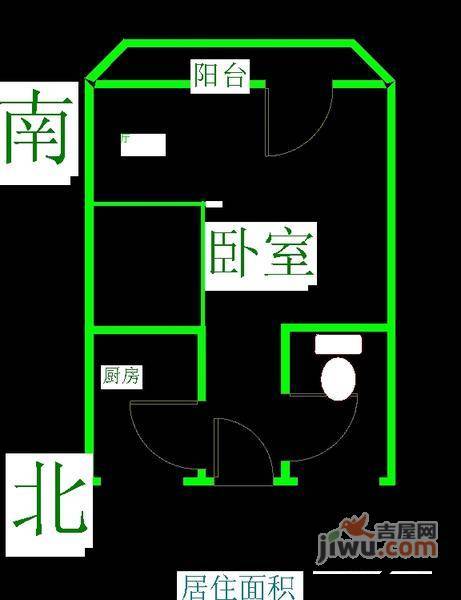 洛川中路1100弄小区1室1厅1卫户型图