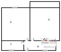 东方公寓2室0厅1卫56㎡户型图
