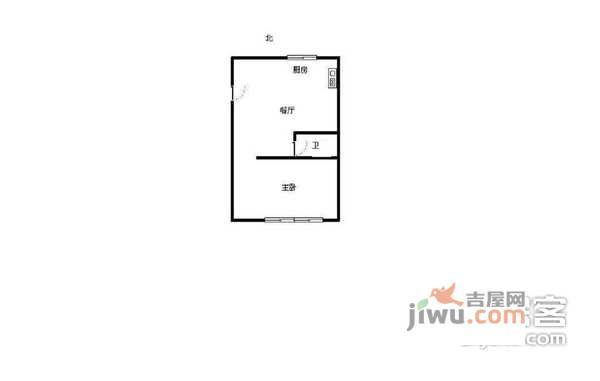 宁和小区1室1厅1卫48㎡户型图