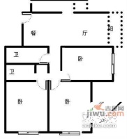 海天大厦3室2厅1卫112㎡户型图