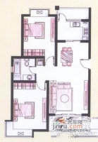 紫薇阁2室2厅1卫102㎡户型图