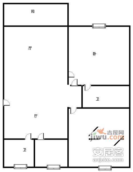 永乐苑2室1厅1卫82㎡户型图