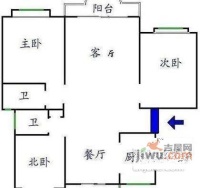 长城苑3室2厅2卫129㎡户型图