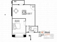 长城苑1室2厅1卫户型图